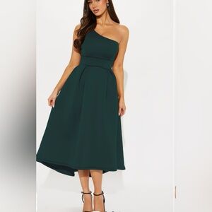 One Shoulder Midi Dress